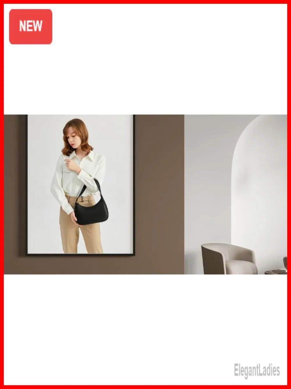 Faux Leather Hobo Tote Handbag for Women, Zipper Clutch Purse